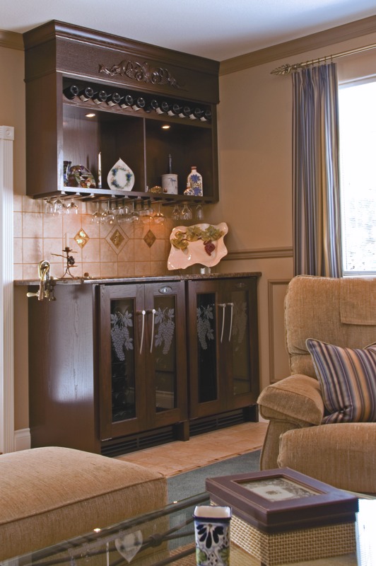 Wine Rack & Cooler, South Surrey BC Residence